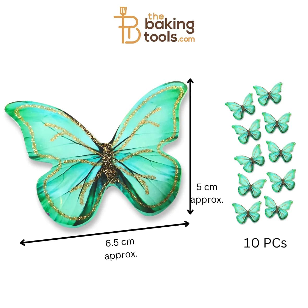 Paper Butterflies Cake Toppers Pack Of 10 - 032 - thebakingtools.com