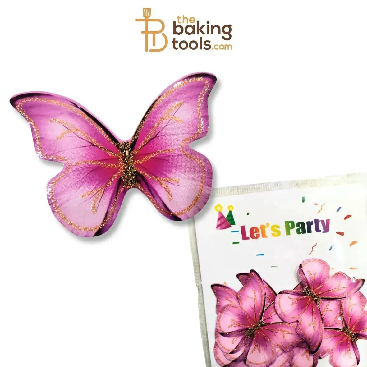 Paper Butterflies Cake Toppers Pack Of 10 - 033 - thebakingtools.com