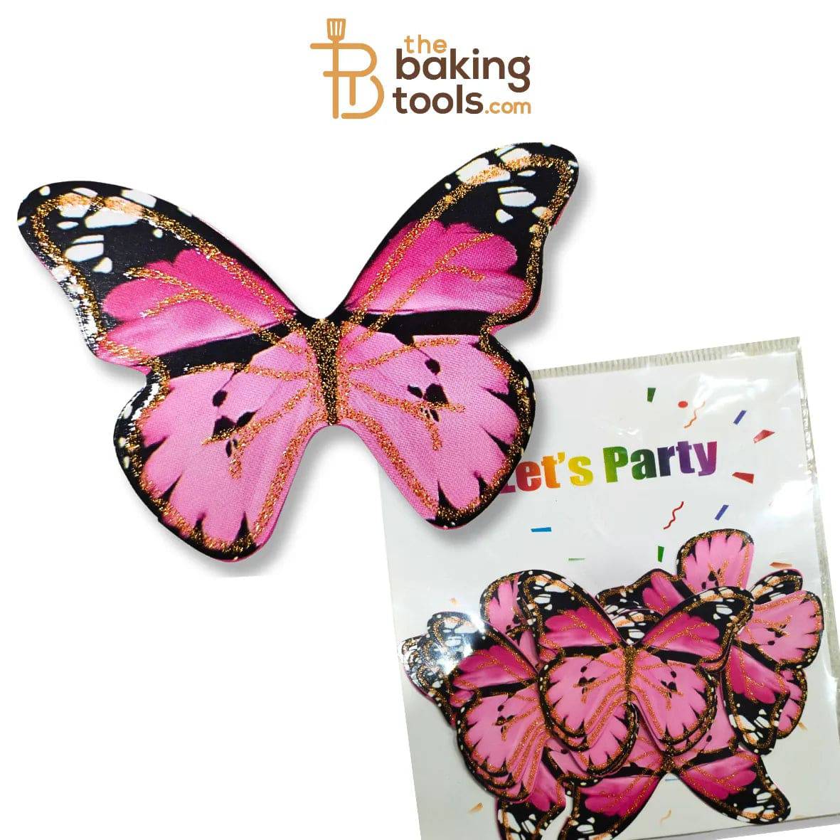 Paper Butterflies Cake Toppers Pack Of 10 - 034 - thebakingtools.com