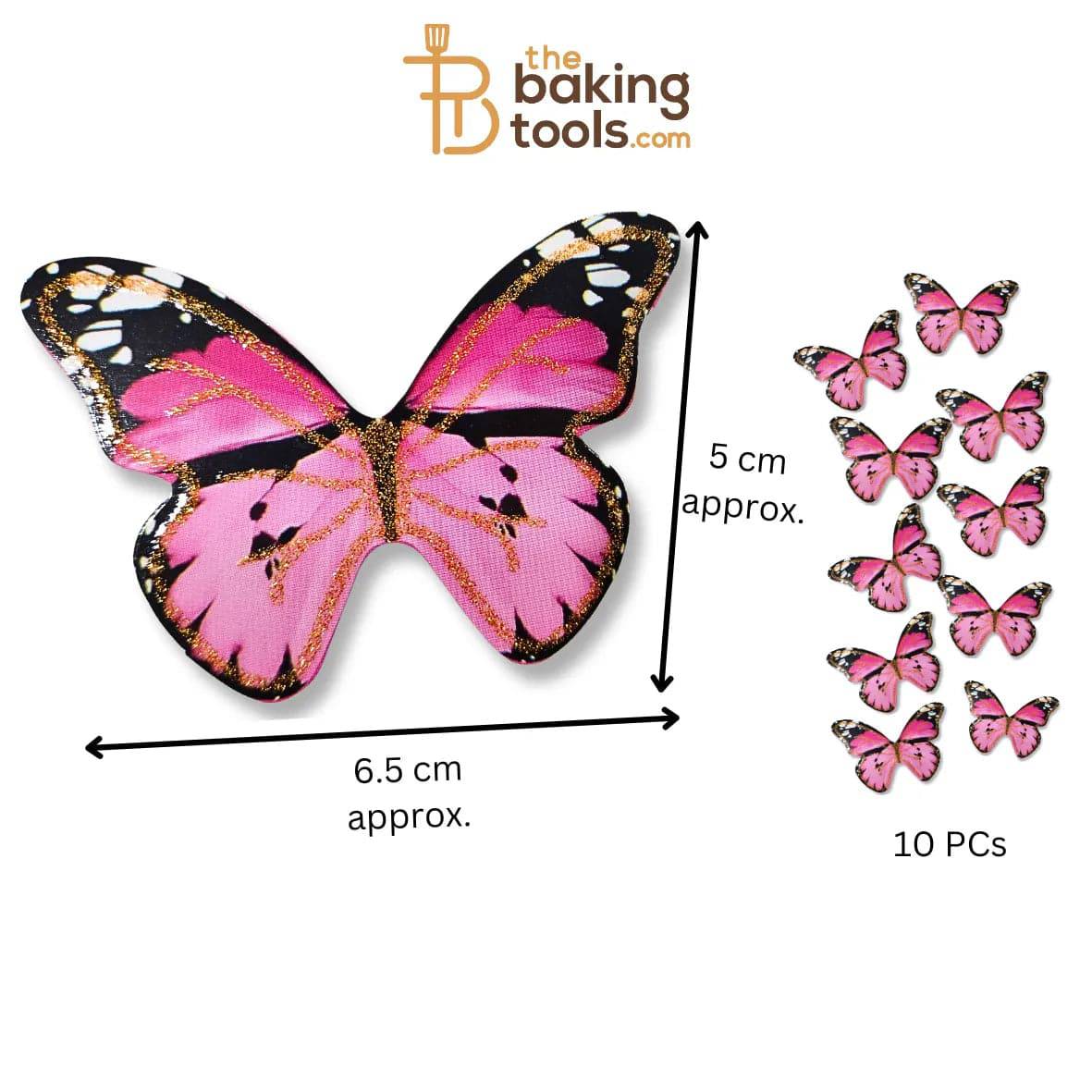 Paper Butterflies Cake Toppers Pack Of 10 - 034 - thebakingtools.com