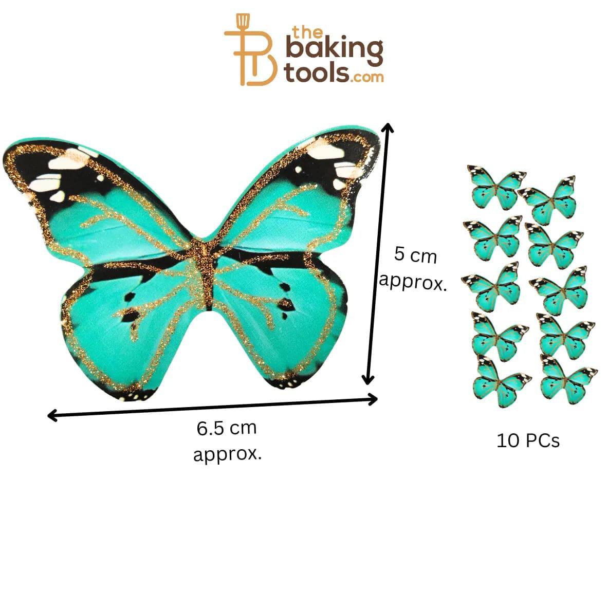 Paper Butterflies Cake Toppers Pack Of 10 - 035 - thebakingtools.com