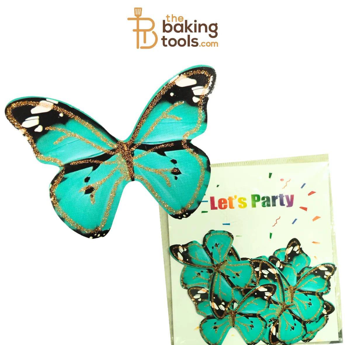 Paper Butterflies Cake Toppers Pack Of 10 - 035 - thebakingtools.com