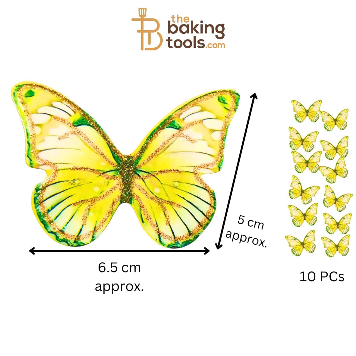 Paper Butterflies Cake Toppers Pack Of 10 - 038 - thebakingtools.com