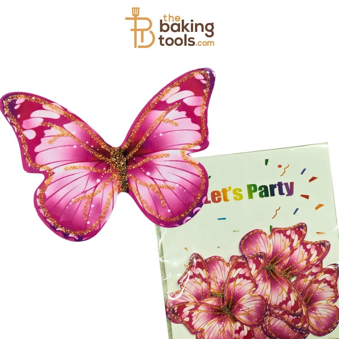 Paper Butterflies Cake Toppers Pack Of 10 - 039 - thebakingtools.com