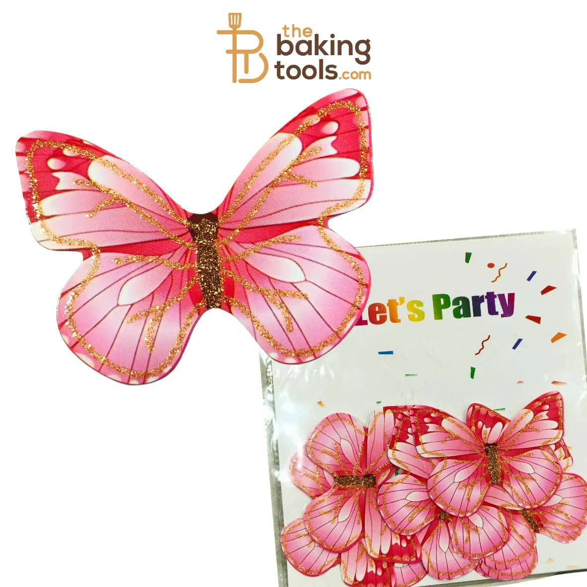 Paper Butterflies Cake Toppers Pack Of 10 - 040 - thebakingtools.com