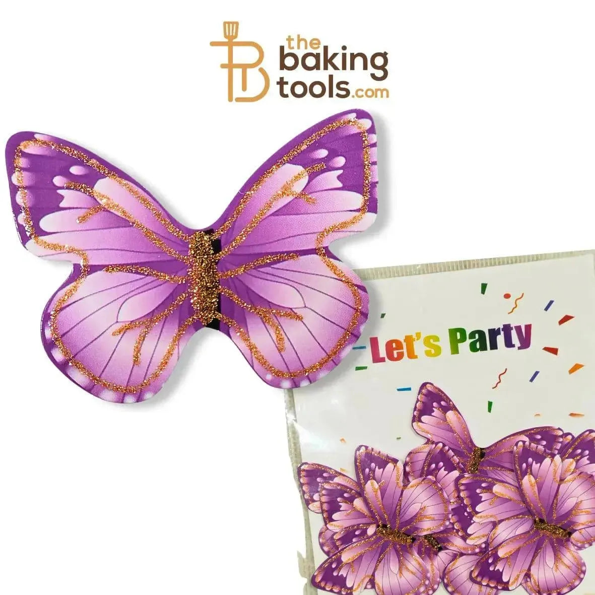 Paper Butterflies Cake Toppers Pack Of 10 - 041 - thebakingtools.com