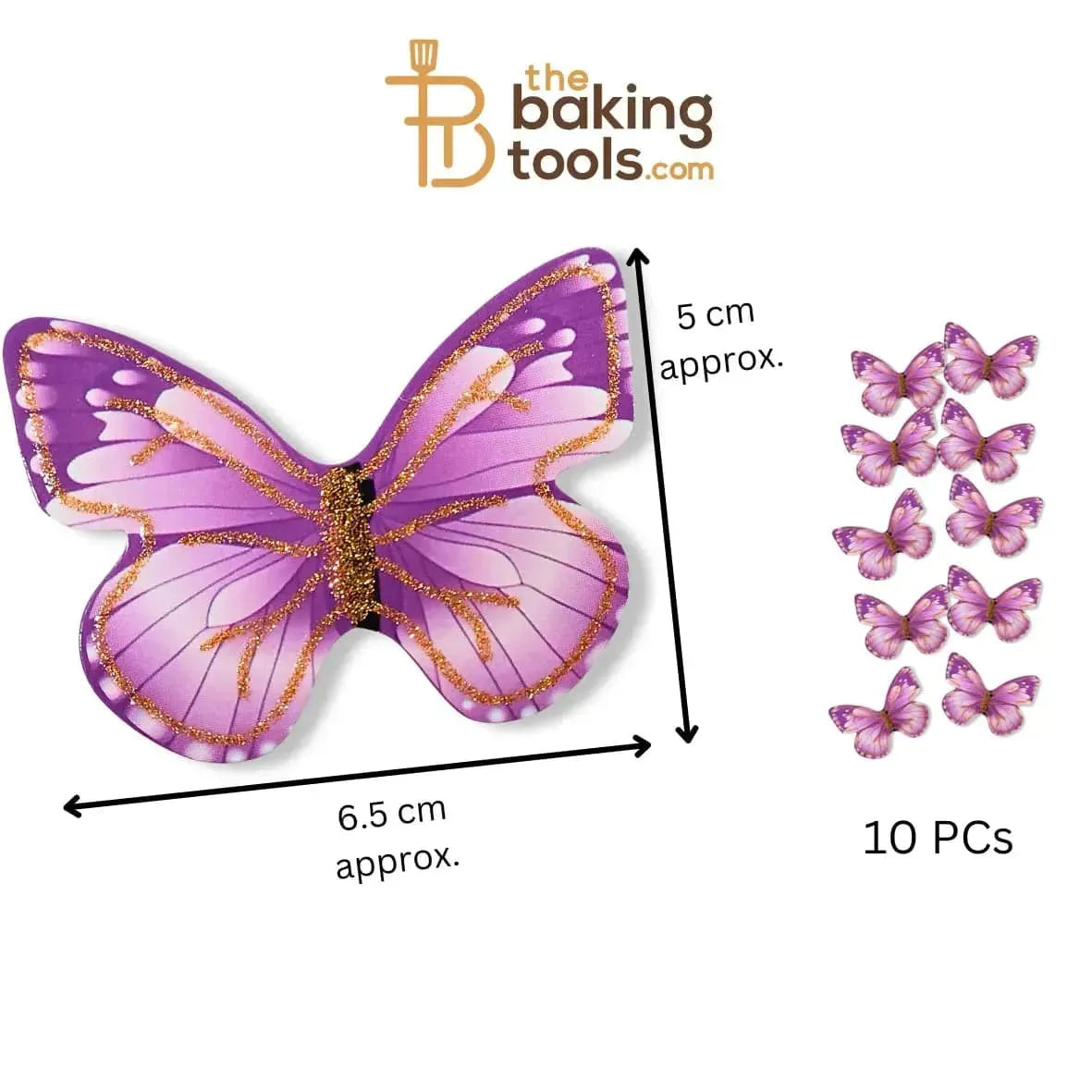 Paper Butterflies Cake Toppers Pack Of 10 - 041 - thebakingtools.com