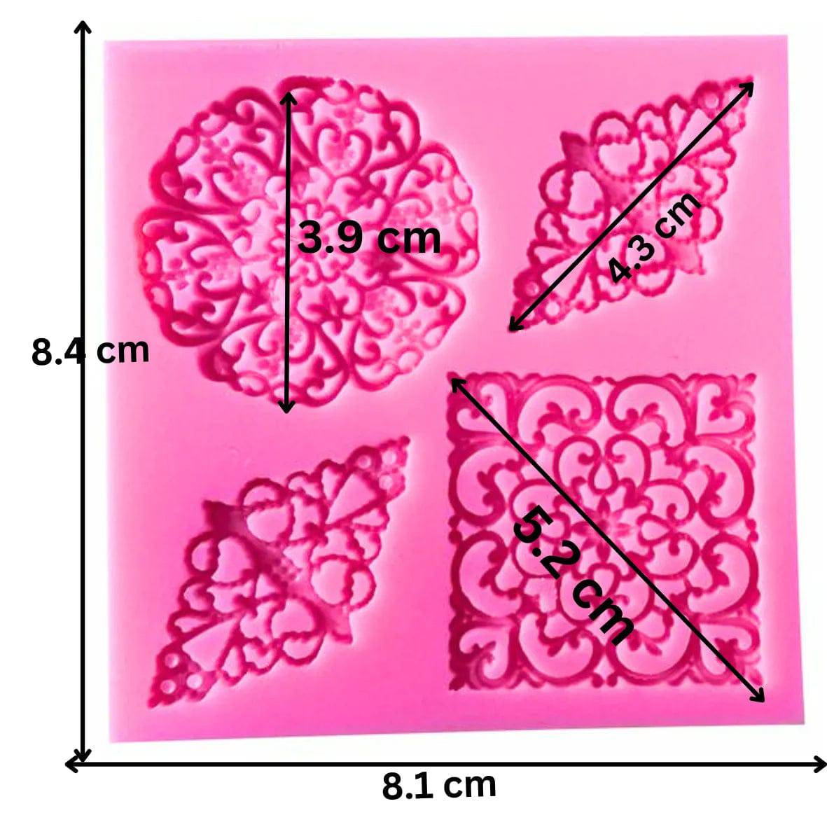 Patch Work 1 - Silicone Fondant Gum Paste Mould - thebakingtools.com