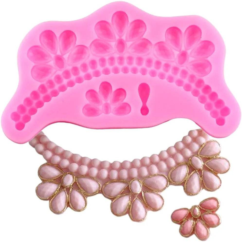 Pearl Border - Silicone Fondant Gum Paste Mould - thebakingtools.com