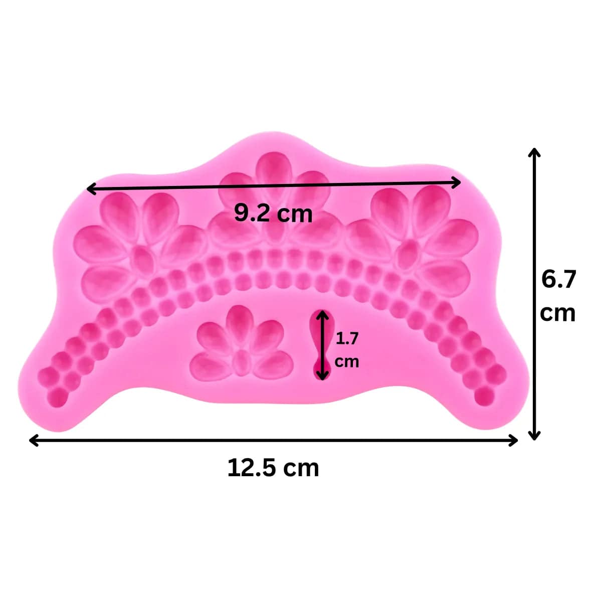 Pearl Border - Silicone Fondant Gum Paste Mould - thebakingtools.com