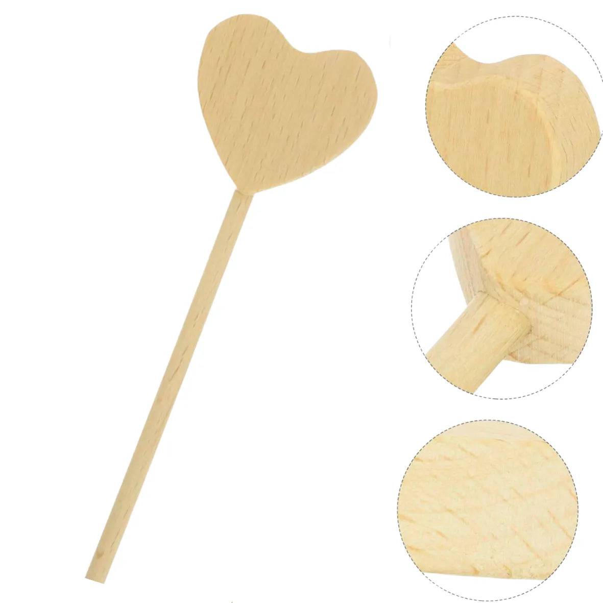 Pinata Heart Shape Wooden Hammer 12-inch - thebakingtools.com