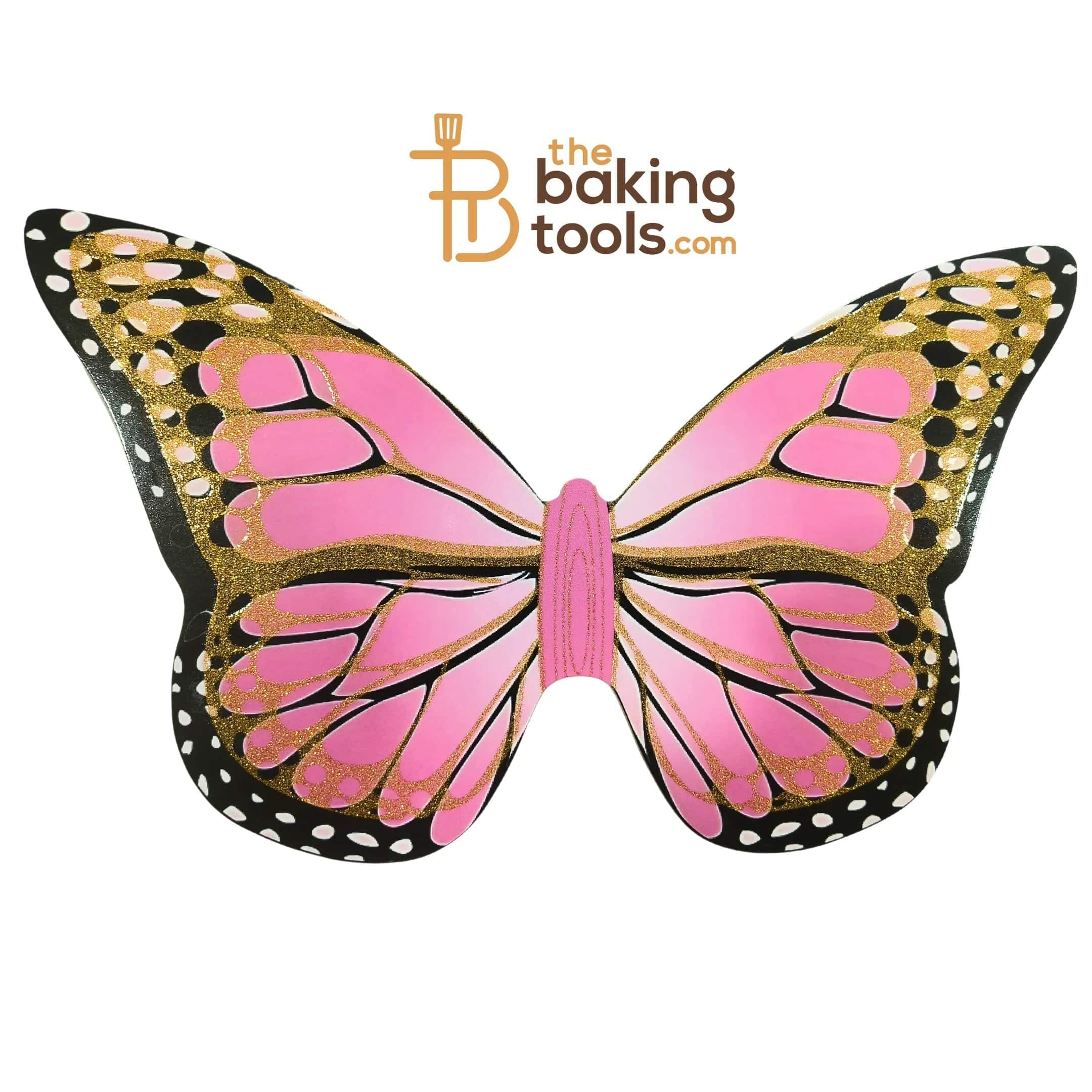 Pink Colour Giant Paper Butterfly Cake Topper 04 - thebakingtools.com