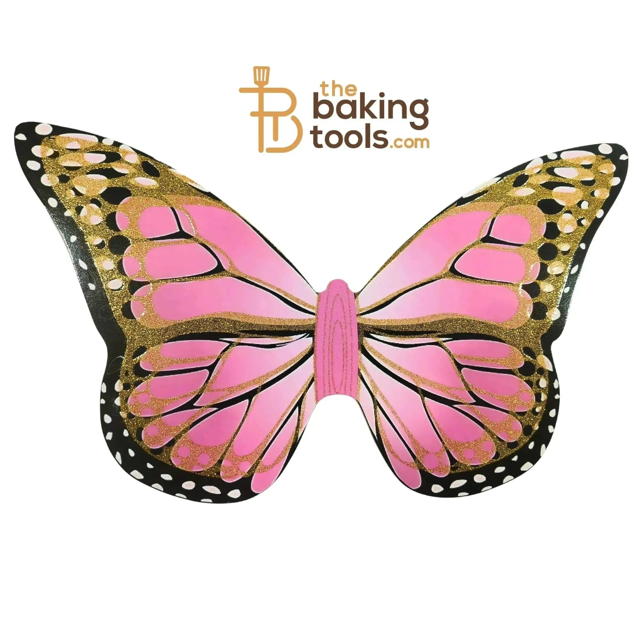 Pink Colour Giant Paper Butterfly Cake Topper 04 - thebakingtools.com