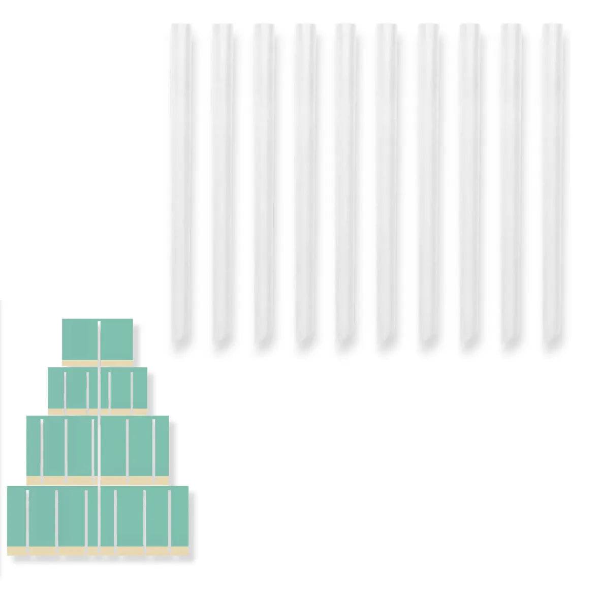 Plastic Cake Dowels-Pack of 10 (Transparent) - thebakingtools.com