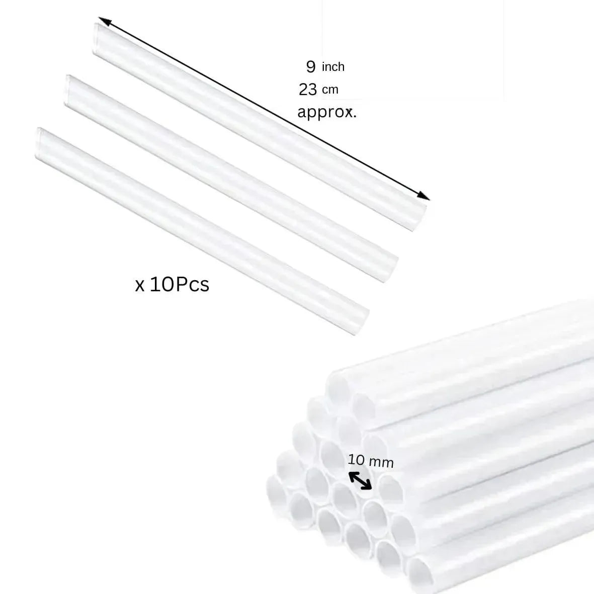 Plastic Cake Dowels-Pack of 10 (Transparent) - thebakingtools.com