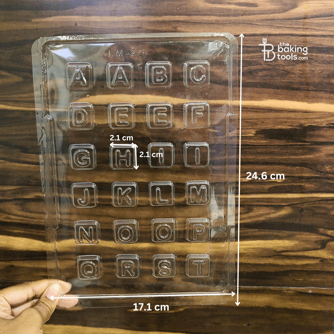 Plastic Chocolate Mould - 031 | Alphabet Set | PVC Chocolate Mould - thebakingtools.com