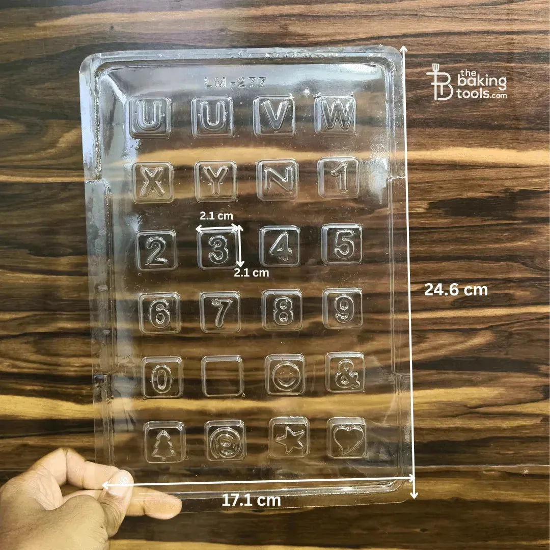 Plastic Chocolate Mould - 031 | Alphabet Set | PVC Chocolate Mould - thebakingtools.com