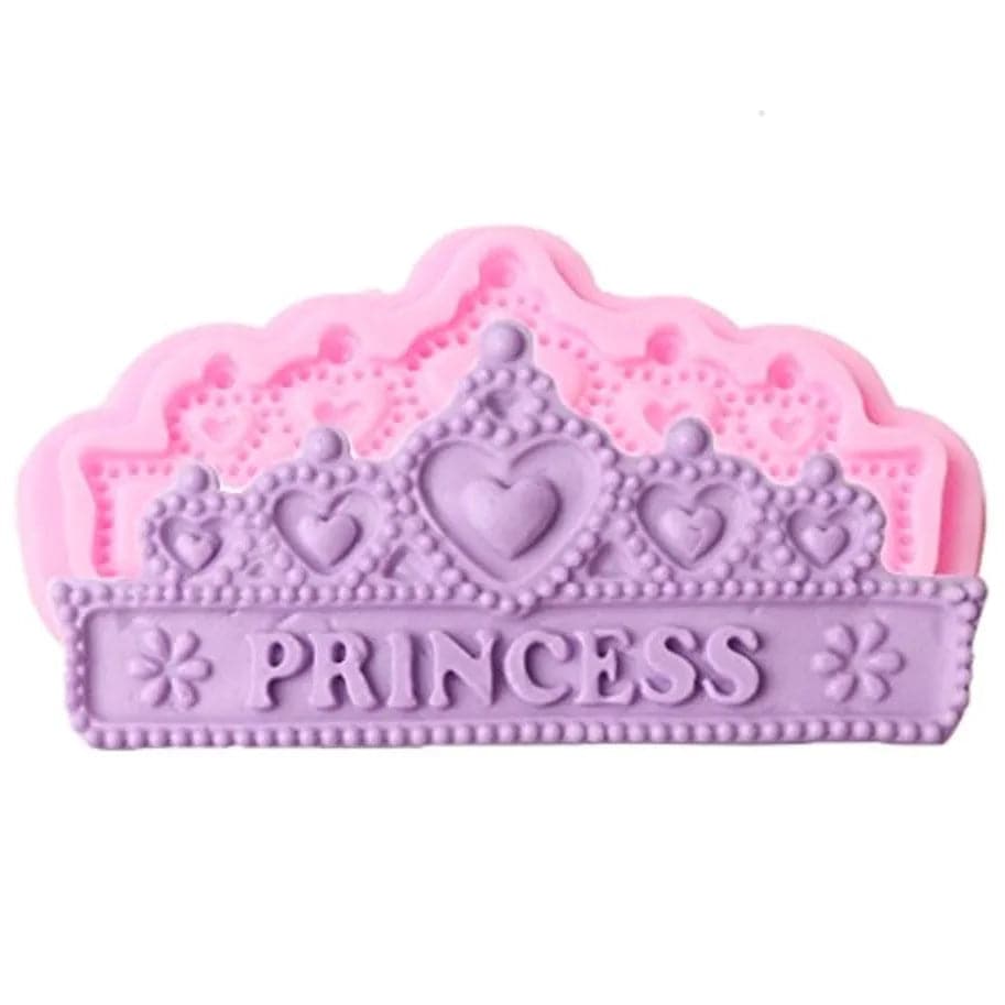 Princess On Crown Silicone Fondant Gum Paste Mould - thebakingtools.com