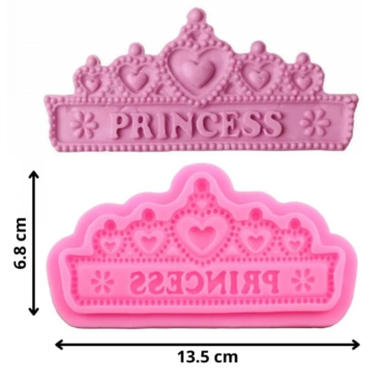 Princess On Crown Silicone Fondant Gum Paste Mould - thebakingtools.com