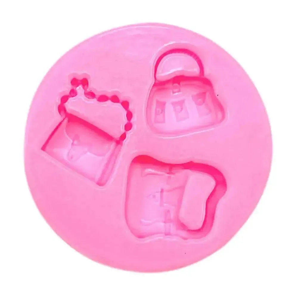 Purse Handbag Clutch Shape Silicone Fondant Gum Paste Mould - 02 - thebakingtools.com