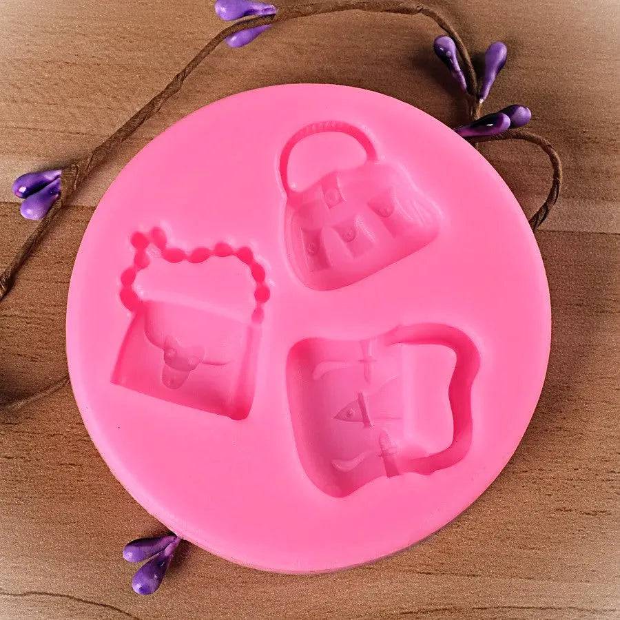 Purse Shape 1 - Silicone Fondant Gum Paste Mould - thebakingtools.com