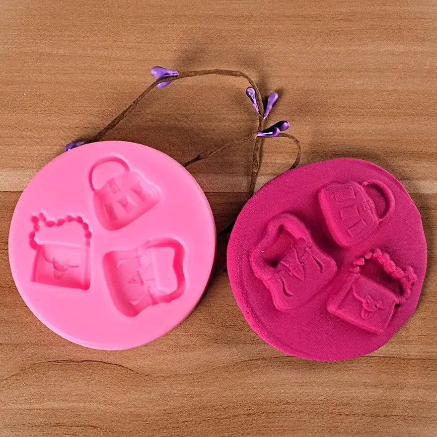 Purse Shape 1 - Silicone Fondant Gum Paste Mould - thebakingtools.com