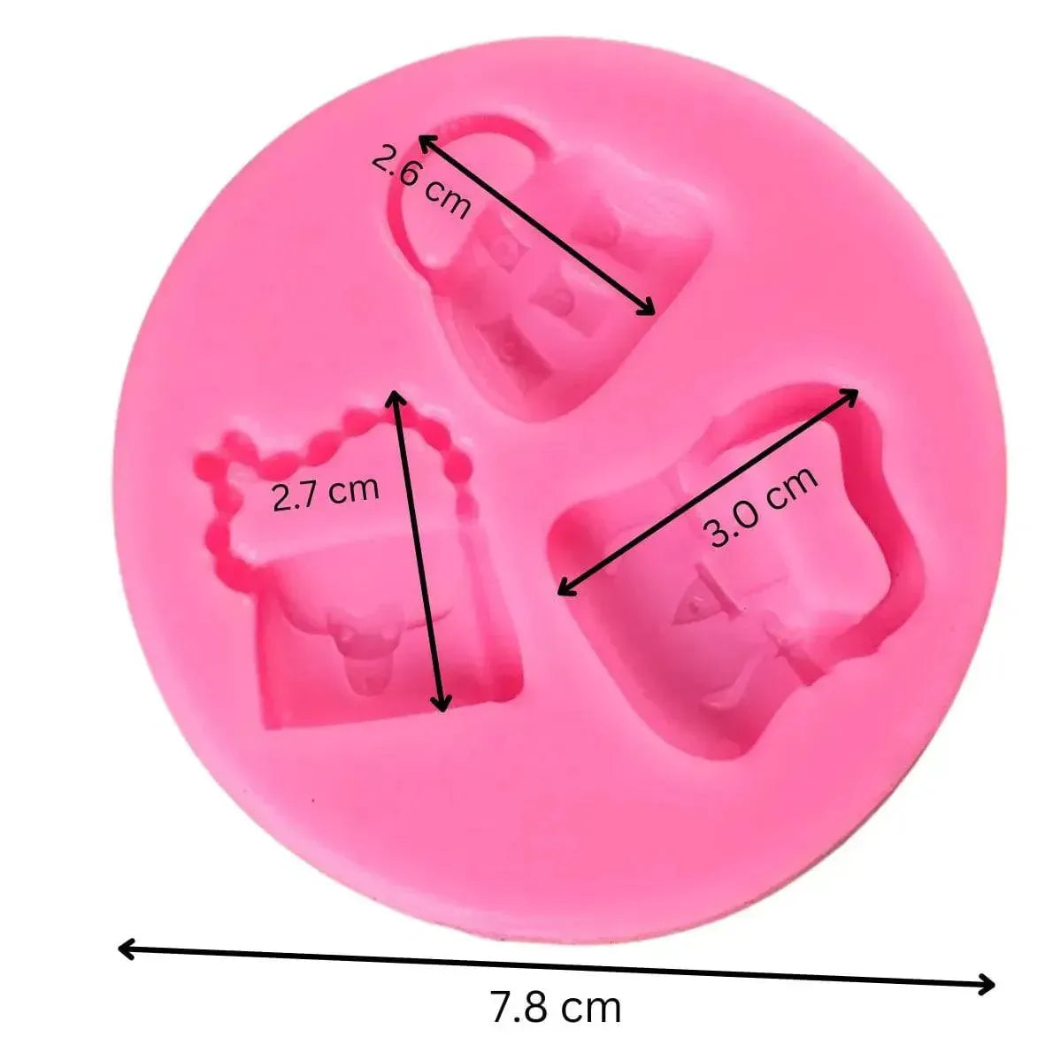 Purse Handbag Clutch Shape Silicone Fondant Gum Paste Mould - 02 - thebakingtools.com