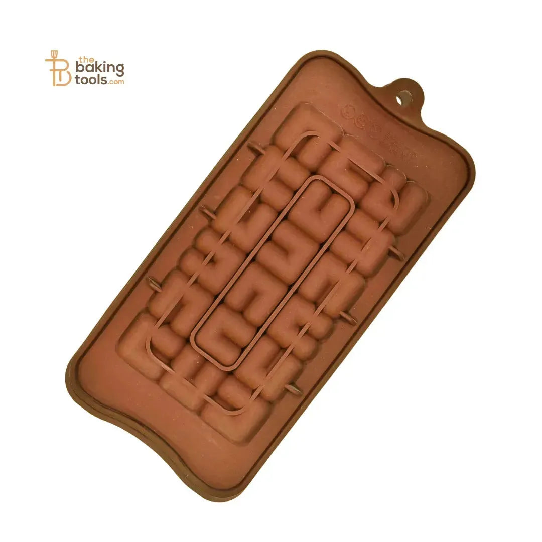 Puzzle Design Silicone Chocolate Bar Mould - thebakingtools.com
