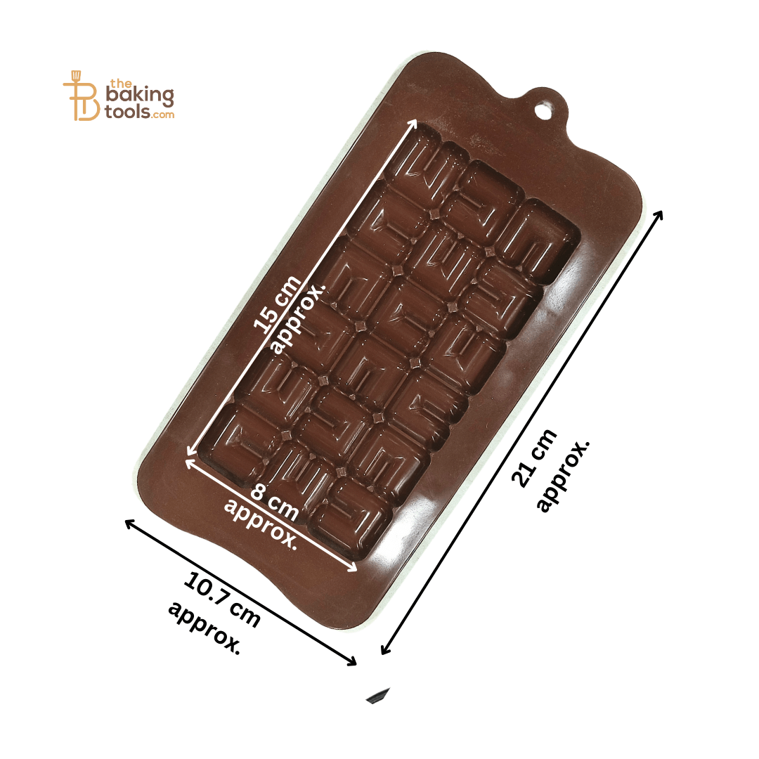 Puzzle Design Silicone Chocolate Bar Mould - thebakingtools.com