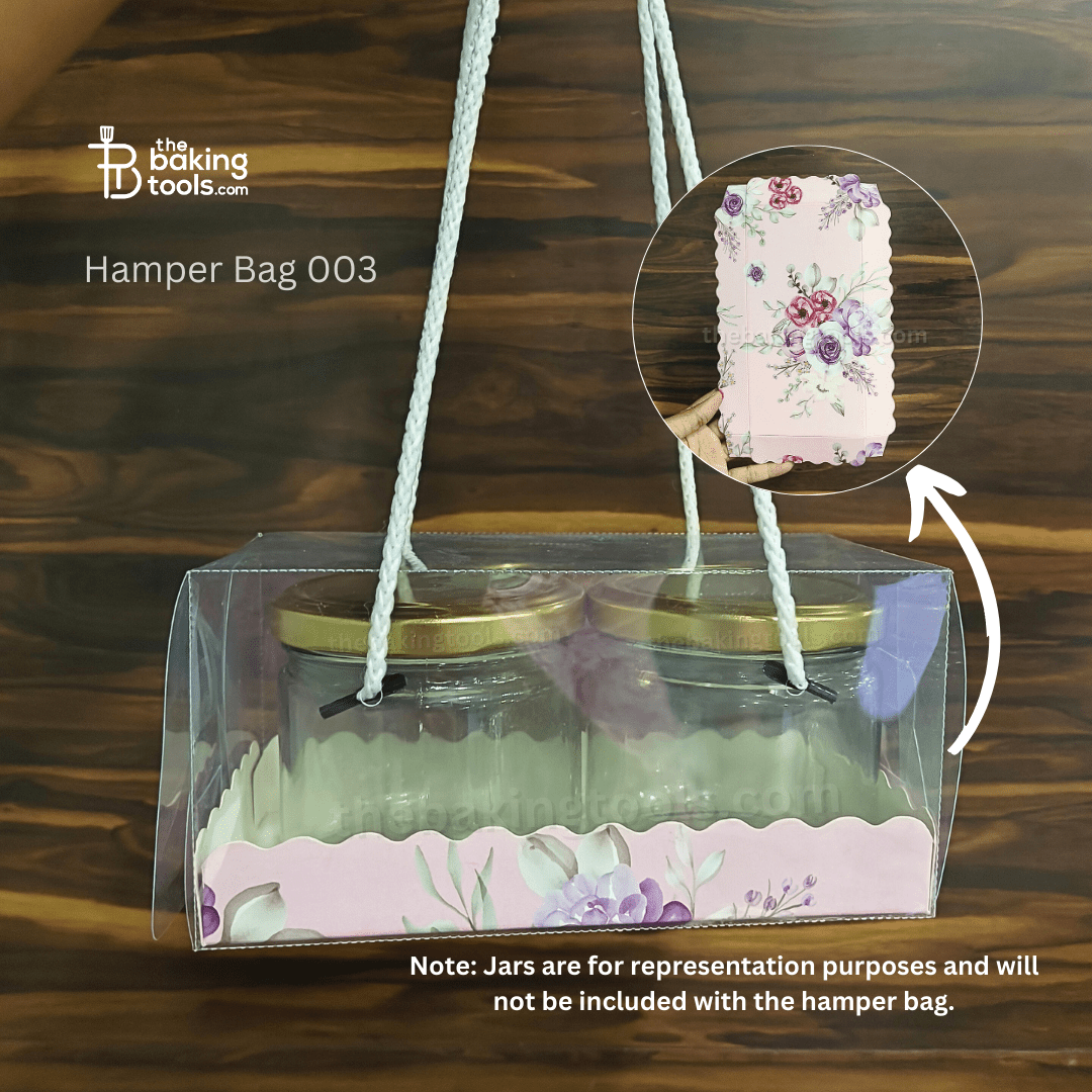 PVC Hamper Bag - 03 | For Chocolates & Cake Jar | Pack of 10 - thebakingtools.com