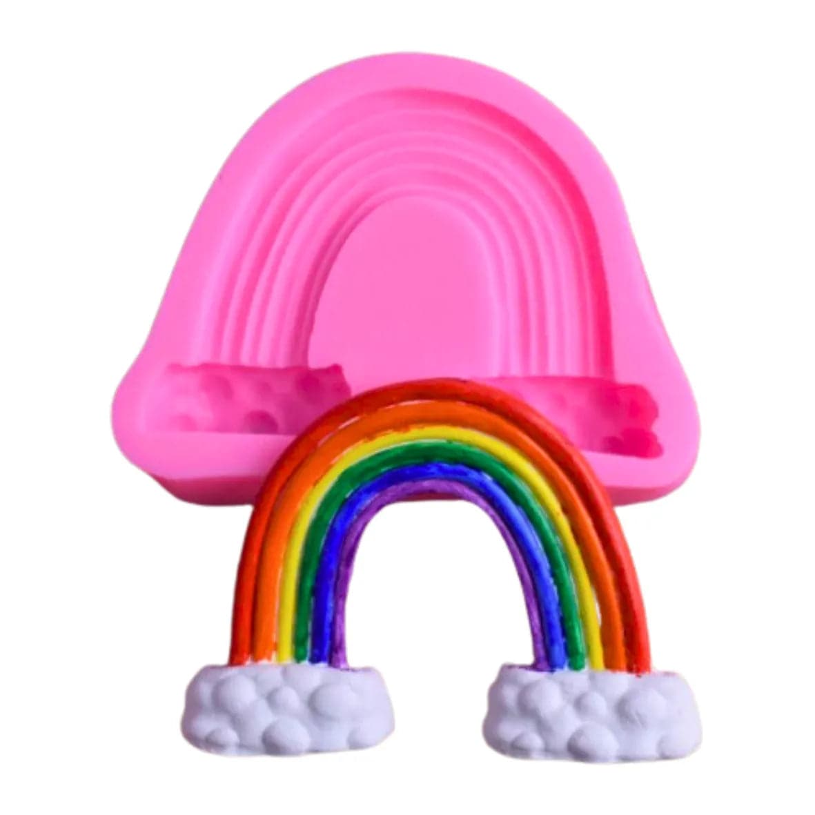 Rainbow Shape Silicone Fondant Gum Paste Mould - thebakingtools.com