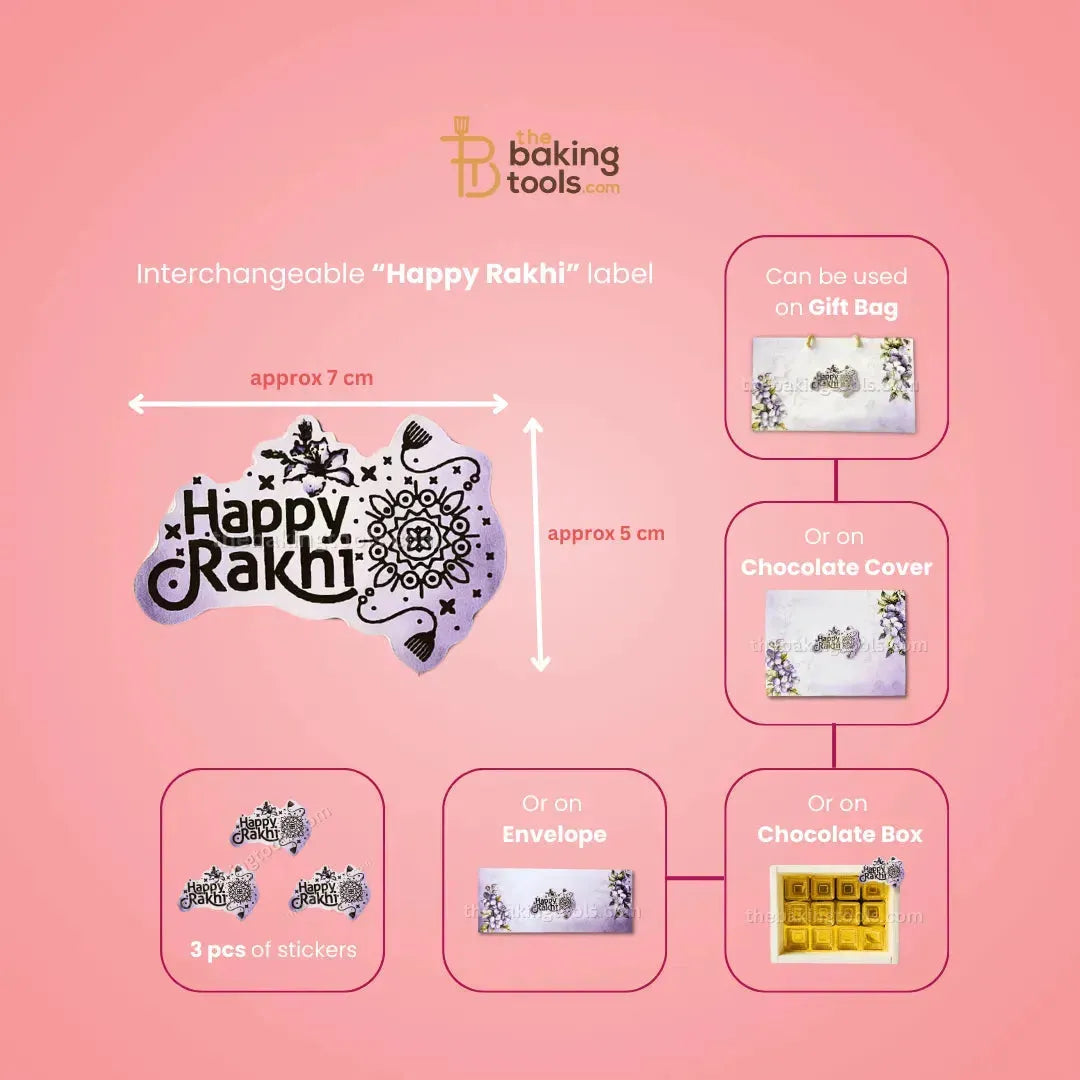 Rakhi Hamper Collection 05 | Chocolate Box, Gift Bag, Envelope & DIY Card - thebakingtools.com