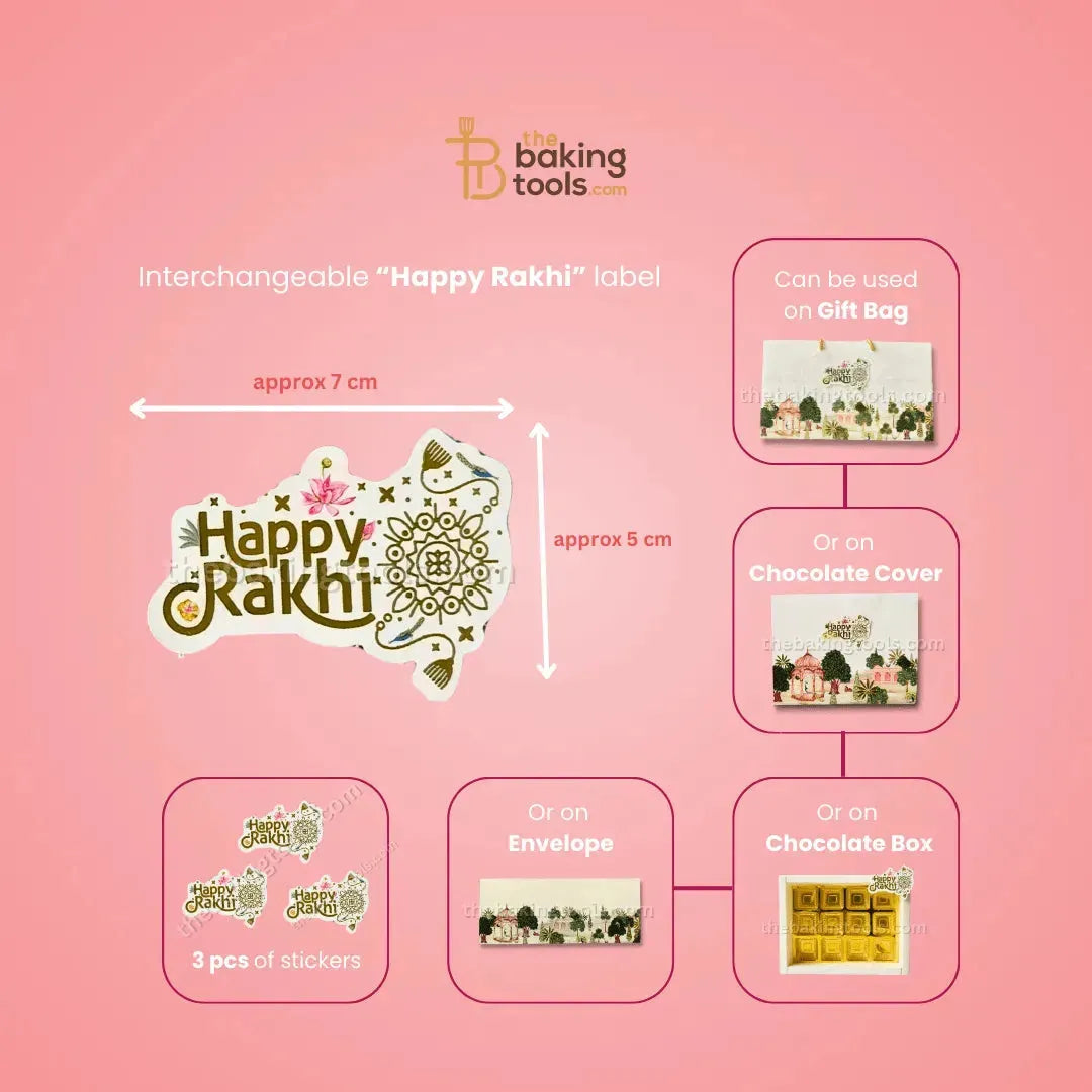 Rakhi Hamper Collection 06 | Chocolate Box, Gift Bag, Envelope & DIY Card - thebakingtools.com