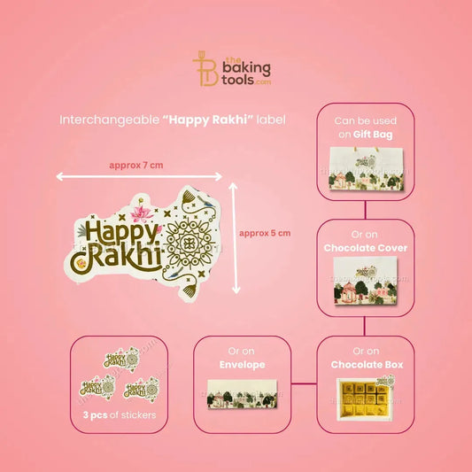 Rakhi Hamper Collection 06 | Chocolate Box, Gift Bag, Envelope & DIY Card - thebakingtools.com