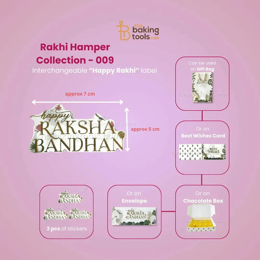 Rakhi Hamper Collection 09 | Chocolate Box, Gift Bag, Envelope & DIY Card - thebakingtools.com