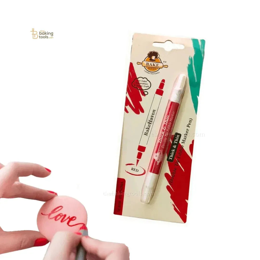 Bakehaven Edible Red Marker Pen With Double Tip | The Baking Tools - thebakingtools.com