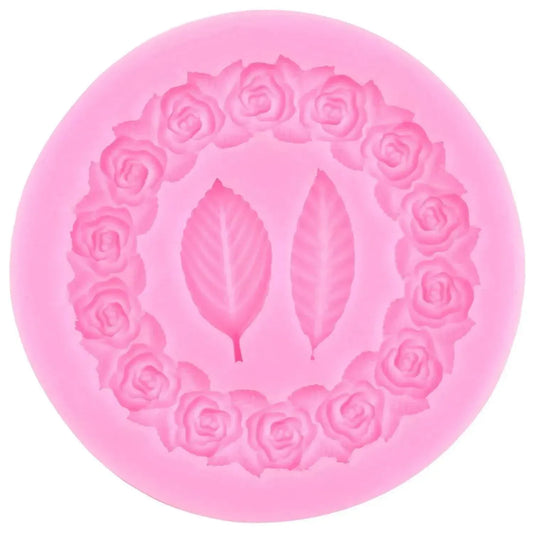 Rose Leaf Silicone Fondant Gum Paste Mould - thebakingtools.com