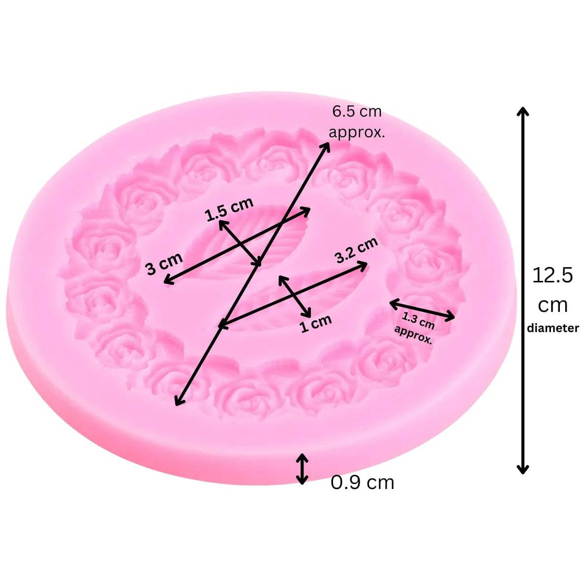 Rose Leaf Silicone Fondant Gum Paste Mould - thebakingtools.com