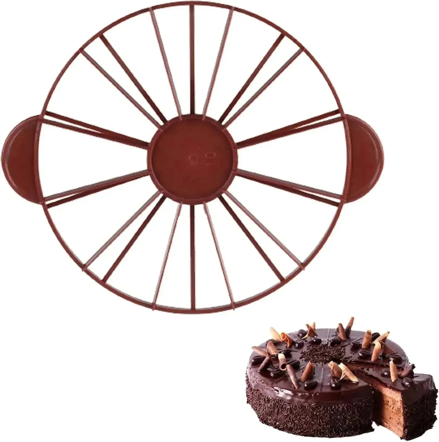 Round Pastry Marker Cake Portion Marker Double-Sided Cake Divider Slice Pie Cake 10/12 Piece Equal Portion Marker For Perfect Triangle Pastry Shapes - thebakingtools.com