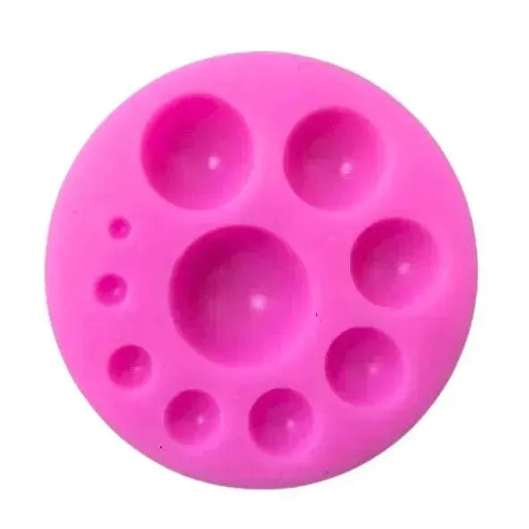 Round Shape Silicone Fondant Gum Paste Mould - thebakingtools.com