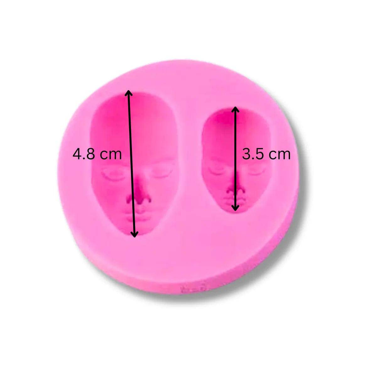 Silicone Fondant Gum Paste Mould - 2 Face - thebakingtools.com