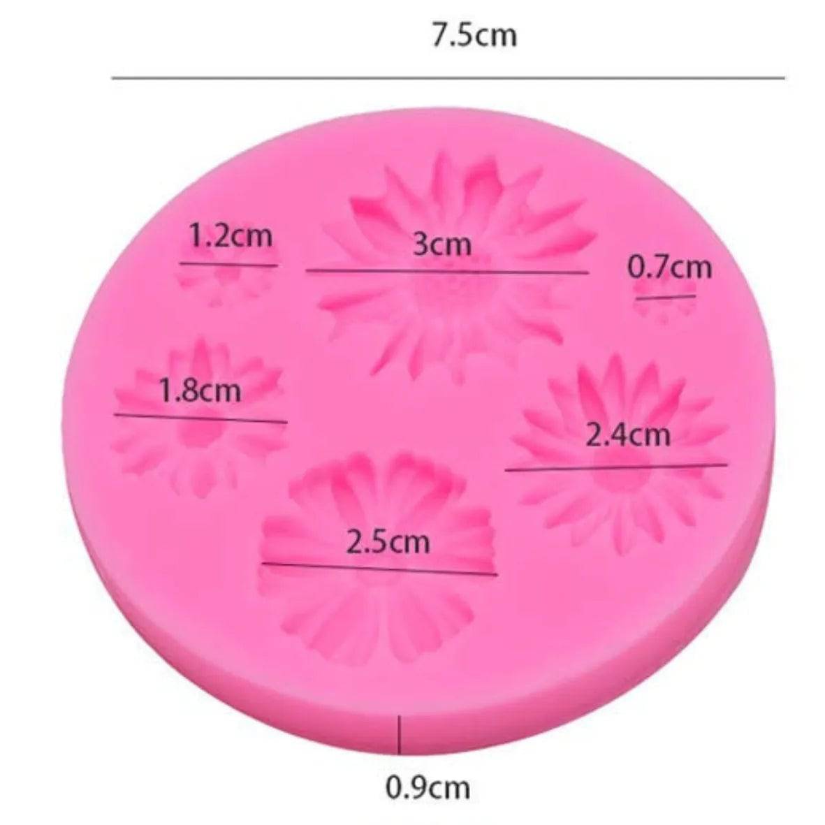 Silicone Fondant Gum Paste Mould - Flower 02 - thebakingtools.com