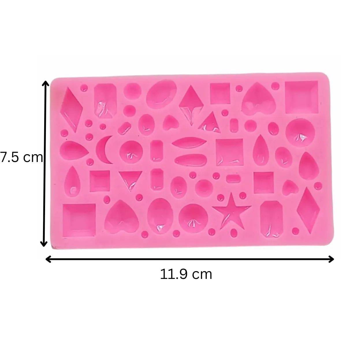 SILICONE FONDANT GUM PASTE MOULD - GEMS 01 - thebakingtools.com