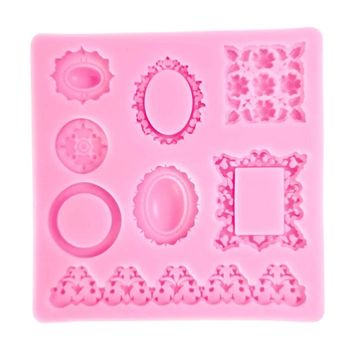 Silicone Fondant Gum Paste Mould - Photo Frame - thebakingtools.com