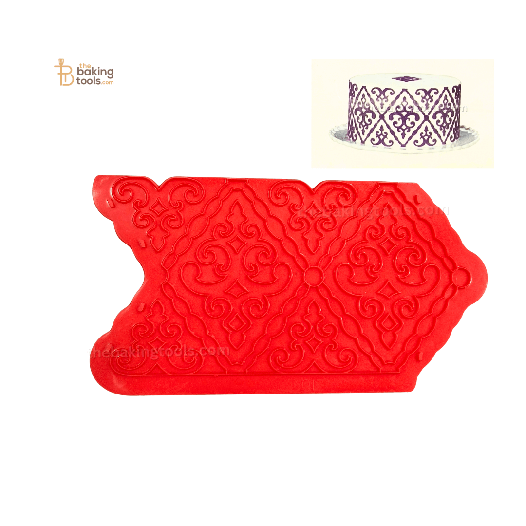 Silicone Onlays Fondant Cake Decoration Lace Mat - 003 - thebakingtools.com