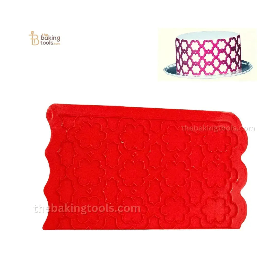 Silicone Onlays Fondant Cake Decoration Lace Mat - 007 - thebakingtools.com