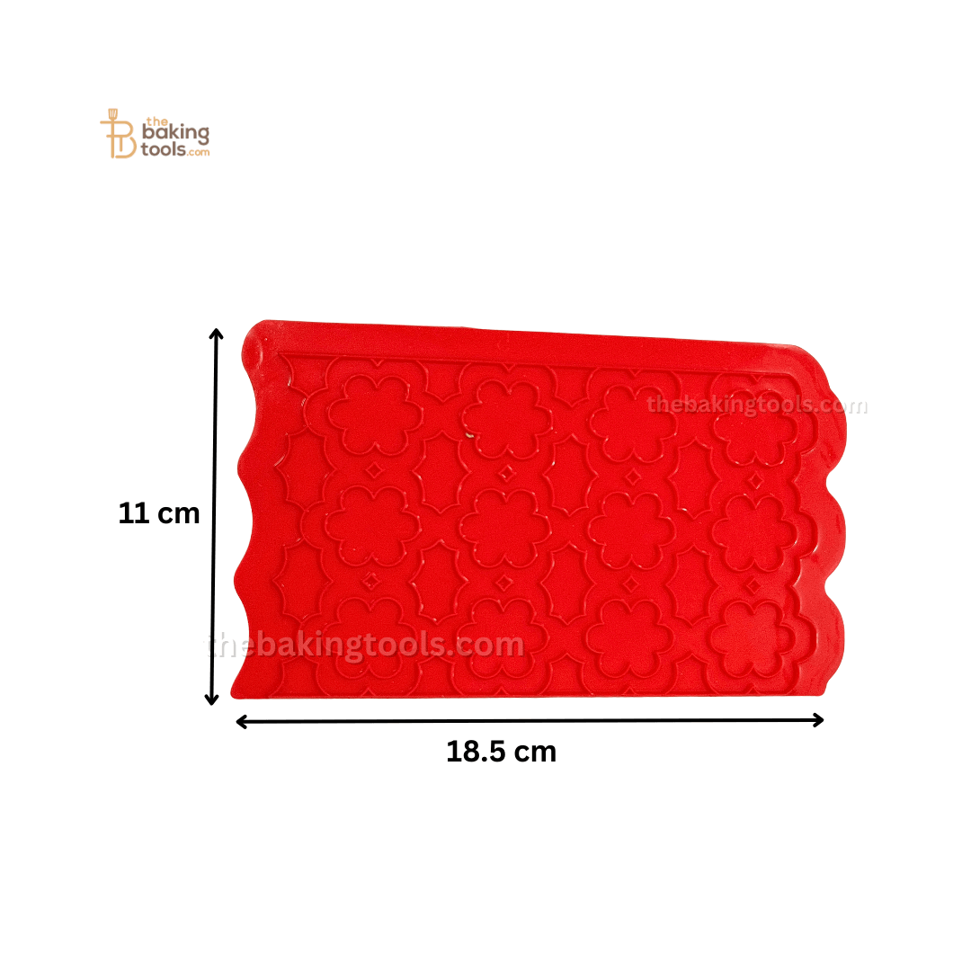 Silicone Onlays Fondant Cake Decoration Lace Mat - 007 - thebakingtools.com