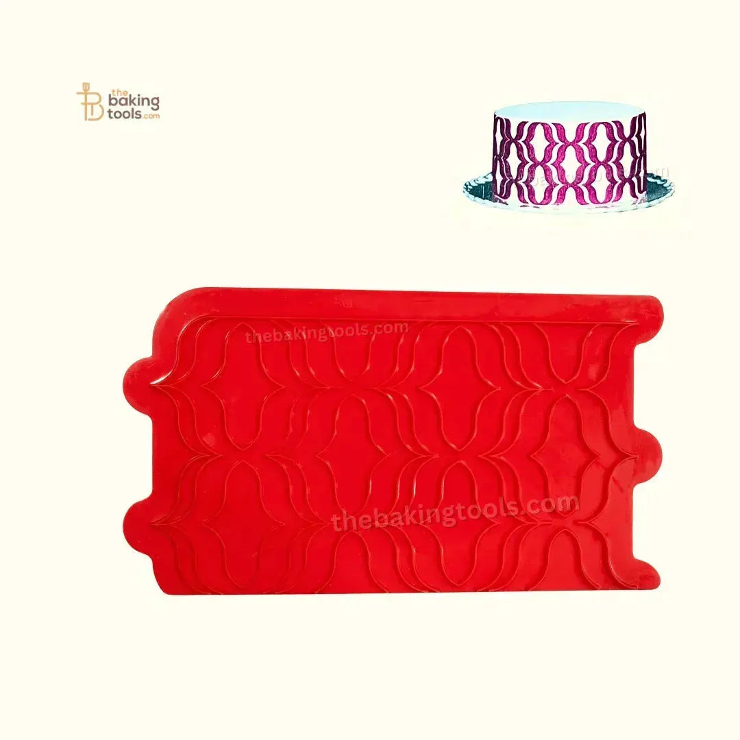 Silicone Onlays Fondant Cake Decoration Lace Mat - 010 - thebakingtools.com
