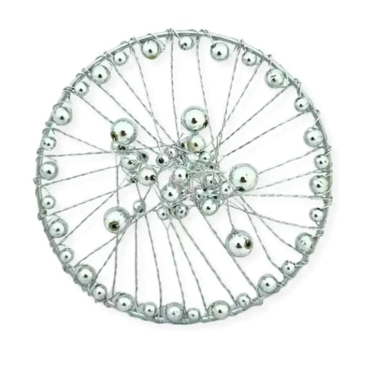 Silver Pearl Crown Cake Topper - thebakingtools.com