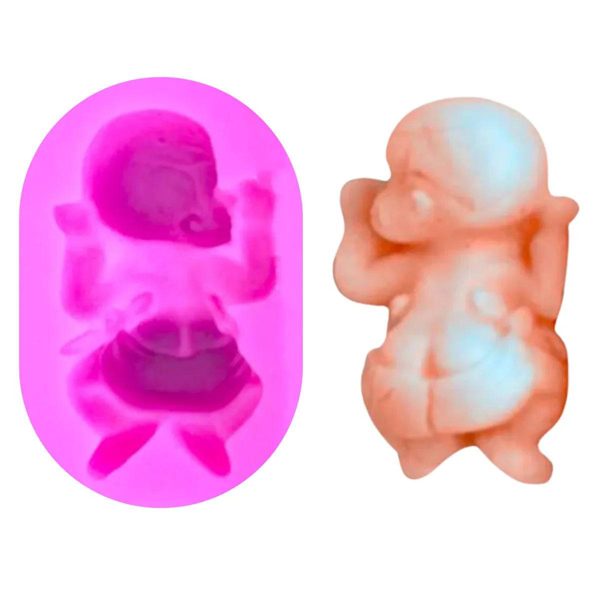 Sleeping Baby Mini Silicone Fondant Gum Paste Mould - thebakingtools.com